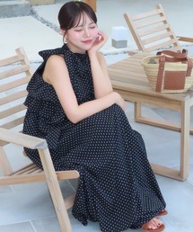 Cherir Mignon（シェリルミニョン）の「【mikupon×Cherir Mignonコラボ】Flowy Ribbon Frill Tiered One-piece（ワンピース）」