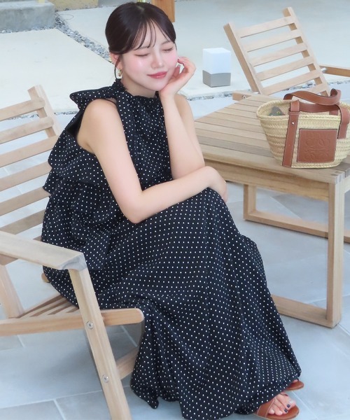 mikupon×Cherir Mignonコラボ】Flowy Ribbon Frill Tiered One-piece