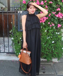 セール】Side ribbon tiered onepiece（ワンピース）｜M me eme