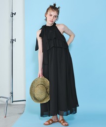 Cherir Mignon（シェリルミニョン）の「【mikupon×Cherir Mignonコラボ】Flowy Ribbon Frill Tiered One-piece（ワンピース）」