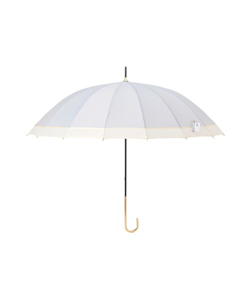 Francfranc(フランフラン)の「16本骨切り継ぎライン 長傘 54cm グレー(晴雨兼用)雨傘 16本骨傘 直径95cm(長傘・レディース・グレー・FREE)」の2枚目の写真