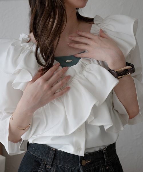 mideal（マイディール）の「back open camisole / バックオープンキャミソール（キャミソール・レディース・ブルーグリーン/チャコールグレー/アイボリー・FREE）」の18枚目の写真
