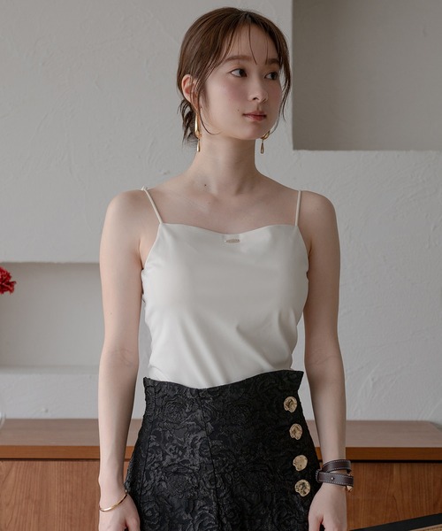 mideal（マイディール）の「back open camisole / バックオープンキャミソール（キャミソール・レディース・ブルーグリーン/チャコールグレー/アイボリー・FREE）」の10枚目の写真