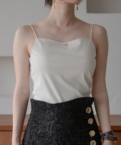 mideal（マイディール）の「back open camisole / バックオープンキャミソール（キャミソール・レディース・ブルーグリーン/チャコールグレー/アイボリー・FREE）」の11枚目の写真