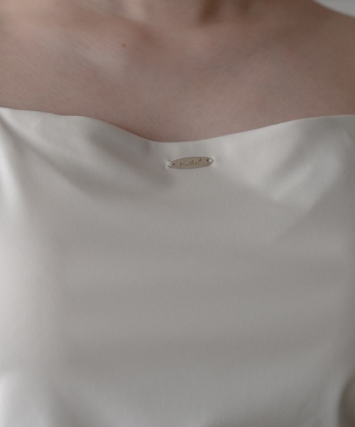 mideal（マイディール）の「back open camisole / バックオープンキャミソール（キャミソール・レディース・ブルーグリーン/チャコールグレー/アイボリー・FREE）」の12枚目の写真