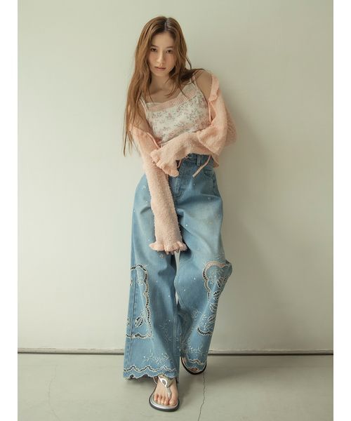 LILY BROWN（リリーブラウン）の「レイヤードキャミソールセット（Tシャツ/カットソー・レディース・イエロー/ホワイト/グレー・F）」の19枚目の写真