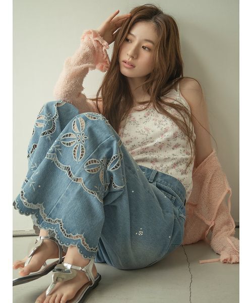 LILY BROWN（リリーブラウン）の「レイヤードキャミソールセット（Tシャツ/カットソー・レディース・イエロー/ホワイト/グレー・F）」の20枚目の写真