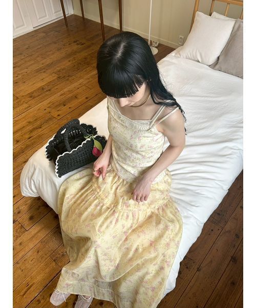 LILY BROWN（リリーブラウン）の「レイヤードキャミソールセット（Tシャツ/カットソー・レディース・イエロー/ホワイト/グレー・F）」の11枚目の写真