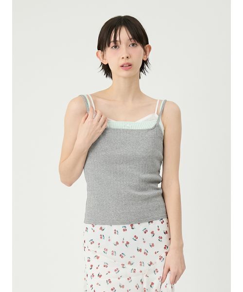 LILY BROWN（リリーブラウン）の「レイヤードキャミソールセット（Tシャツ/カットソー・レディース・イエロー/ホワイト/グレー・F）」の17枚目の写真