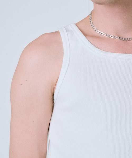 Regen Glanz(レーゲングランツ)の「modern standard rib tank top / モダンスタンダードリブタンクトップ(タンクトップ・メンズ・ブラック/ライトホワイト・MEDIUM/LARGE/SMALL)」の12枚目の写真