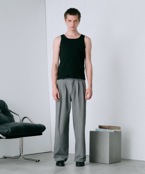 Regen Glanz(レーゲングランツ)の「modern standard rib tank top / モダンスタンダードリブタンクトップ(タンクトップ・メンズ・ブラック/ライトホワイト・MEDIUM/LARGE/SMALL)」の17枚目の写真
