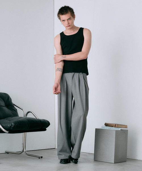 Regen Glanz(レーゲングランツ)の「modern standard rib tank top / モダンスタンダードリブタンクトップ(タンクトップ・メンズ・ブラック/ライトホワイト・MEDIUM/LARGE/SMALL)」の18枚目の写真