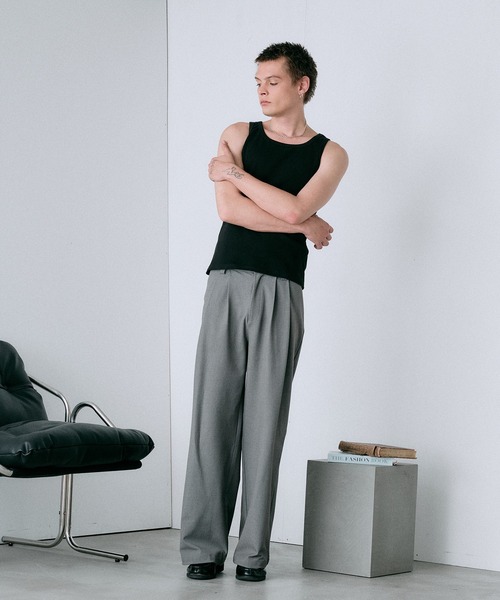 Regen Glanz(レーゲングランツ)の「modern standard rib tank top / モダンスタンダードリブタンクトップ(タンクトップ・メンズ・ブラック/ライトホワイト・MEDIUM/LARGE/SMALL)」の19枚目の写真
