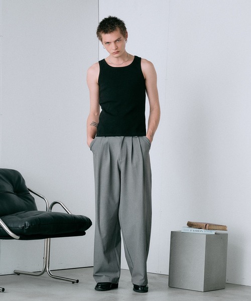Regen Glanz(レーゲングランツ)の「modern standard rib tank top / モダンスタンダードリブタンクトップ(タンクトップ・メンズ・ブラック/ライトホワイト・MEDIUM/LARGE/SMALL)」の20枚目の写真