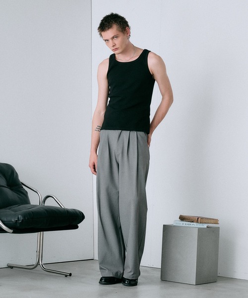 Regen Glanz(レーゲングランツ)の「modern standard rib tank top / モダンスタンダードリブタンクトップ(タンクトップ・メンズ・ブラック/ライトホワイト・MEDIUM/LARGE/SMALL)」の22枚目の写真