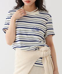 DEUS EX MACHINA（デウスエクスマキナ）の「DEUS/デウスエクスマキナ Pierre Stripe Tee（Tシャツ/カットソー）」