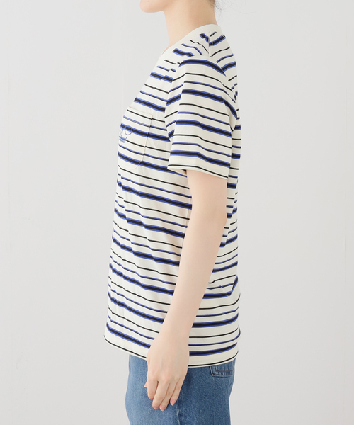 DEUS EX MACHINA(デウスエクスマキナ)の「DEUS/デウスエクスマキナ Pierre Stripe Tee(Tシャツ/カットソー・レディース・アイボリー/ブラウン・FREE)」の12枚目の写真