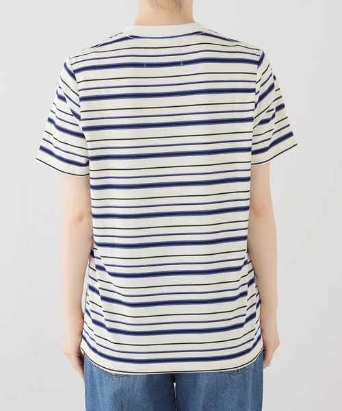 DEUS EX MACHINA(デウスエクスマキナ)の「DEUS/デウスエクスマキナ Pierre Stripe Tee(Tシャツ/カットソー・レディース・アイボリー/ブラウン・FREE)」の13枚目の写真