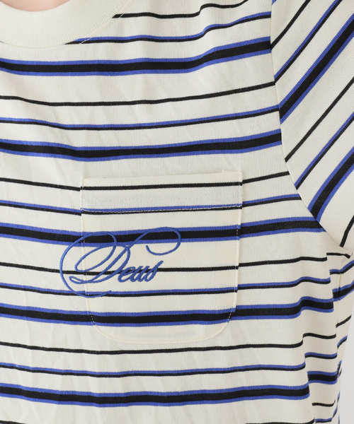 DEUS EX MACHINA(デウスエクスマキナ)の「DEUS/デウスエクスマキナ Pierre Stripe Tee(Tシャツ/カットソー・レディース・アイボリー/ブラウン・FREE)」の15枚目の写真