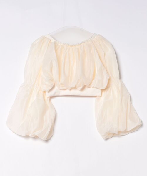 Jasmine Grandiflorum（ジャスミングランディフローラム）の「【Jasmine】オフショルグロップド丈ブラウス（シャツ/ブラウス・レディース・アイボリー/ブラック/パープル・FREE）」の4枚目の写真