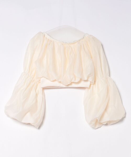Jasmine Grandiflorum（ジャスミングランディフローラム）の「【Jasmine】オフショルグロップド丈ブラウス（シャツ/ブラウス・レディース・アイボリー/ブラック/パープル・FREE）」の14枚目の写真