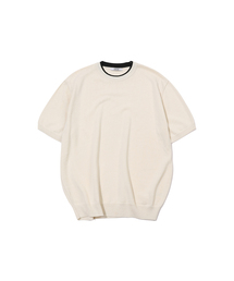 GNOK（グノック）の「レイヤードラウンド半袖ニット - 3カラー（ニット/セーター）」