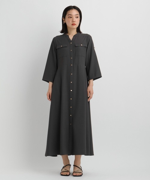 Andemiu(アンデミュウ)の「【WEB限定】キンボタンサファリワンピース半袖685208(ワンピース・レディース・チャコールグレー/ブラウン/ネイビー・FREE)」の17枚目の写真