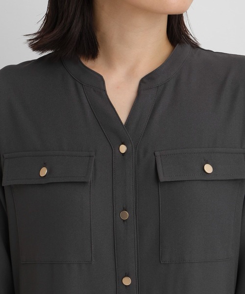 Andemiu(アンデミュウ)の「【WEB限定】キンボタンサファリワンピース半袖685208(ワンピース・レディース・チャコールグレー/ブラウン/ネイビー・FREE)」の20枚目の写真
