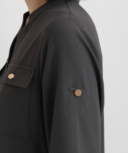 Andemiu(アンデミュウ)の「【WEB限定】キンボタンサファリワンピース半袖685208(ワンピース・レディース・チャコールグレー/ブラウン/ネイビー・FREE)」の21枚目の写真