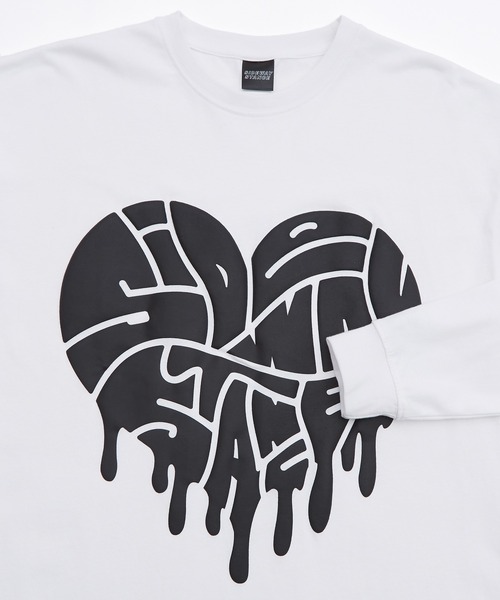 SIDEWAY STANCE(サイドウェイスタンス)の「【SIDEWAY STANCE】ドリップロゴハート 長袖Tシャツ(Tシャツ/カットソー・メンズ・ホワイト/ブラック/オートミール・LARGE/MEDIUM/SMALL/X-LARGE)」の9枚目の写真