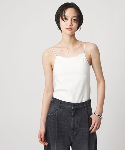 CITEN(シテン)の「<CITEN>カップ付きキャミソール(キャミソール・レディース・ホワイト/ブラック/ダークグリーン/ダークブラウン・FREE)」の2枚目の写真