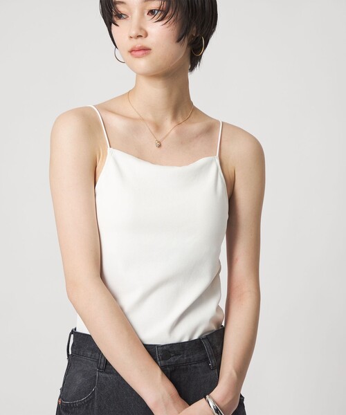 CITEN(シテン)の「<CITEN>カップ付きキャミソール(キャミソール・レディース・ホワイト/ブラック/ダークグリーン/ダークブラウン・FREE)」の7枚目の写真