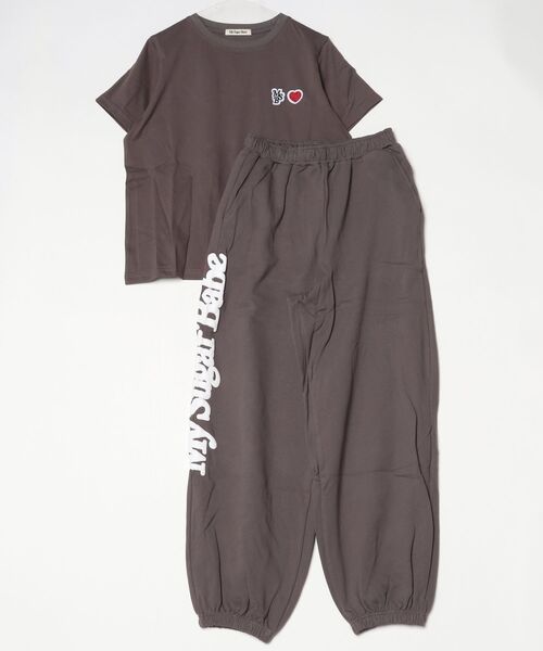 My sugar Babe（マイシュガーベイブ）の「Heart patch logo ss set-up（セットアップ・メンズ・Navy/チャコール/ブラウン/ブルー系・LARGE/MEDIUM/SMALL）」の3枚目の写真