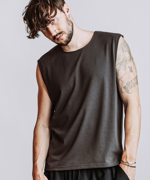 NO ID.(ノーアイディ)の「【NO ID.】Sleeveless Pullover / スリーブレス プルオーバー(Tシャツ/カットソー・メンズ・ホワイト/ブラック/グレー・ONE SIZE)」の3枚目の写真