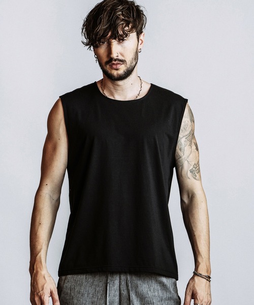 NO ID.(ノーアイディ)の「【NO ID.】Sleeveless Pullover / スリーブレス プルオーバー(Tシャツ/カットソー・メンズ・ホワイト/ブラック/グレー・ONE SIZE)」の5枚目の写真