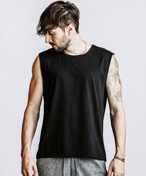 NO ID.(ノーアイディ)の「【NO ID.】Sleeveless Pullover / スリーブレス プルオーバー(Tシャツ/カットソー・メンズ・ホワイト/ブラック/グレー・ONE SIZE)」の7枚目の写真