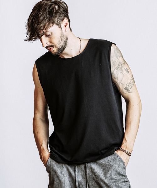 NO ID.(ノーアイディ)の「【NO ID.】Sleeveless Pullover / スリーブレス プルオーバー(Tシャツ/カットソー・メンズ・ホワイト/ブラック/グレー・ONE SIZE)」の9枚目の写真