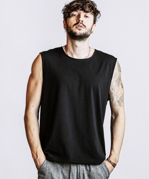 NO ID.(ノーアイディ)の「【NO ID.】Sleeveless Pullover / スリーブレス プルオーバー(Tシャツ/カットソー・メンズ・ホワイト/ブラック/グレー・ONE SIZE)」の10枚目の写真