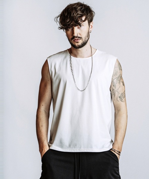 NO ID.(ノーアイディ)の「【NO ID.】Sleeveless Pullover / スリーブレス プルオーバー(Tシャツ/カットソー・メンズ・ホワイト/ブラック/グレー・ONE SIZE)」の13枚目の写真