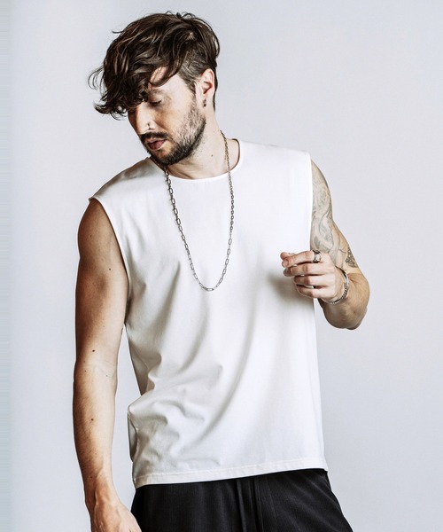 NO ID.(ノーアイディ)の「【NO ID.】Sleeveless Pullover / スリーブレス プルオーバー(Tシャツ/カットソー・メンズ・ホワイト/ブラック/グレー・ONE SIZE)」の15枚目の写真