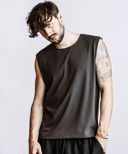 NO ID.(ノーアイディ)の「【NO ID.】Sleeveless Pullover / スリーブレス プルオーバー(Tシャツ/カットソー・メンズ・ホワイト/ブラック/グレー・ONE SIZE)」の6枚目の写真