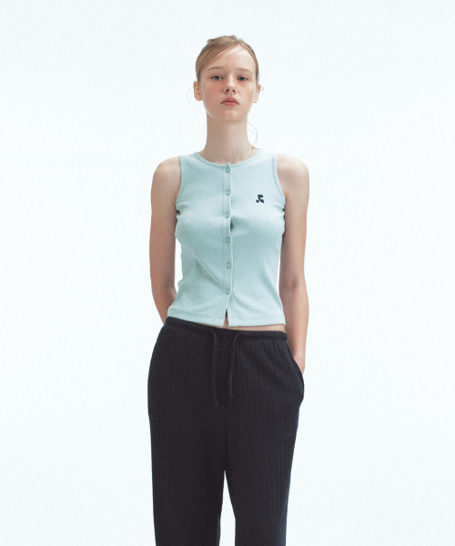 Rest&Recreation(レストアンドレクリエーション)の「SLEEVELESS CARDIGAN - MINT BLUE(Tシャツ/カットソー・レディース・その他・ONE)」の6枚目の写真