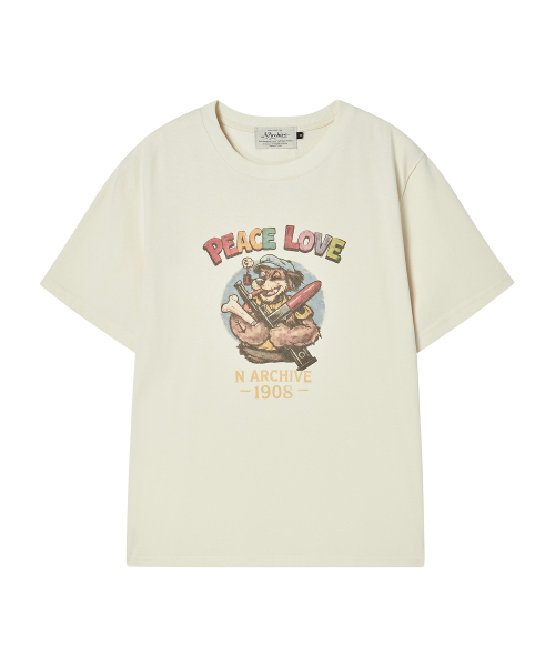 Beyond Closet（-）の「[COLLECTION LINE] ユーティリティヴィンテージウォッシュ半袖Tシャツアイボリー（Tシャツ/カットソー・メンズ・その他・MEDIUM/LARGE）」の2枚目の写真