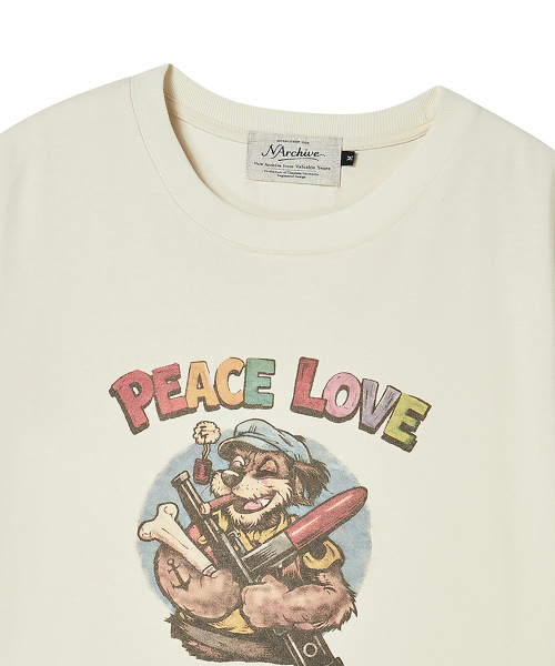 Beyond Closet（-）の「[COLLECTION LINE] ユーティリティヴィンテージウォッシュ半袖Tシャツアイボリー（Tシャツ/カットソー・メンズ・その他・MEDIUM/LARGE）」の4枚目の写真