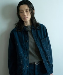 [OMNIGOD womens / オムニゴッド] ８/天竺 ボートネックマニッシュＴシャツ
