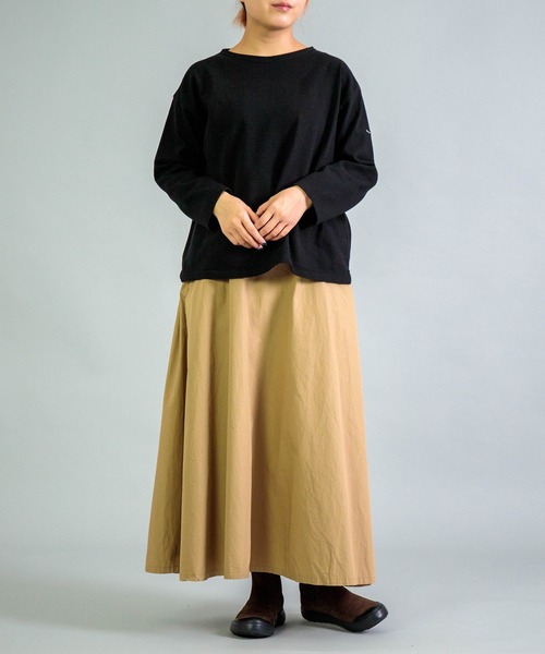 OMNIGOD（オムニゴッド）の「[OMNIGOD womens / オムニゴッド] ８/天竺 ボートネックマニッシュＴシャツ（Tシャツ/カットソー・レディース・ブラック/アイボリー/グレー・FREE）」の20枚目の写真