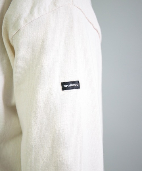 OMNIGOD（オムニゴッド）の「[OMNIGOD womens / オムニゴッド] ８/天竺 ボートネックマニッシュＴシャツ（Tシャツ/カットソー・レディース・ブラック/アイボリー/グレー・FREE）」の18枚目の写真