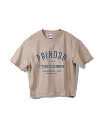 PRINOAR（プリノア）の「アーチロゴセミクロップ半袖Tシャツ - ジンジャーベージュ（Tシャツ/カットソー）」