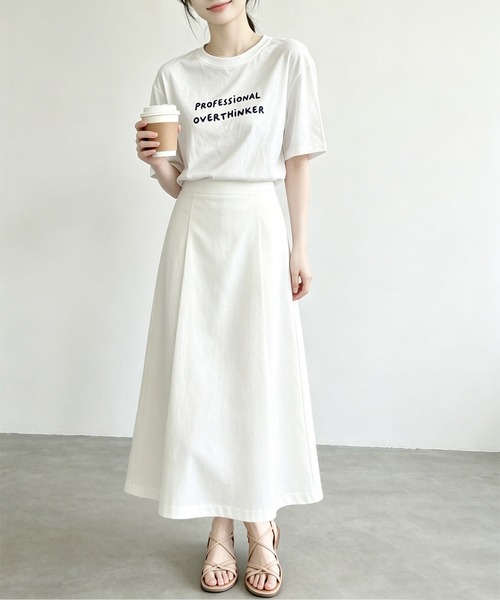 aimoha（アイモハ）の「刺繍風カジュアルロゴプリントTシャツ（Tシャツ/カットソー・レディース・ブラック/ライトグレー/ホワイト・FREE）」の22枚目の写真