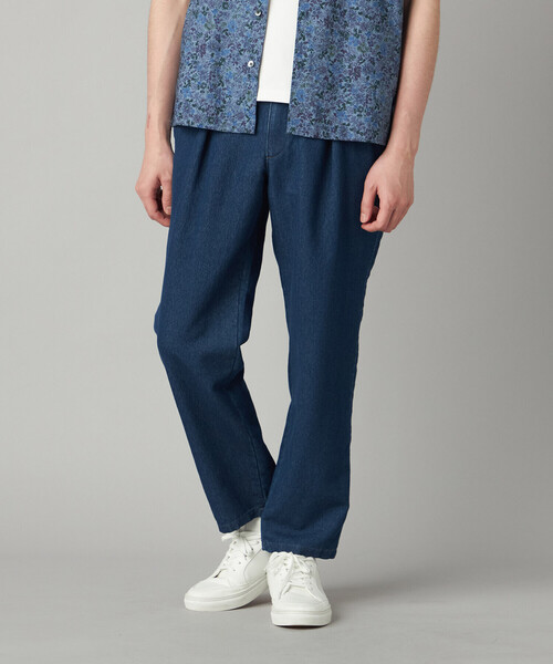 COMME CA MEN(コムサメン)の「メッシュデニム インタックイージーパンツ(その他パンツ・メンズ・ネイビー/ブルー・M/L)」の1枚目の写真